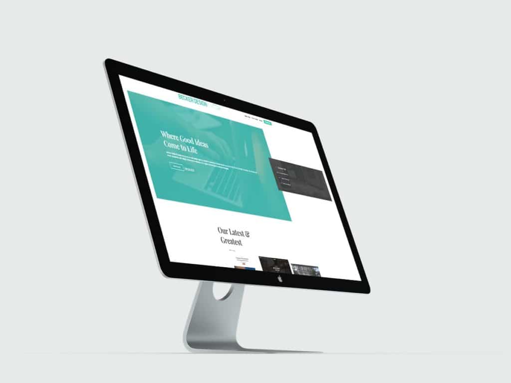 Custom website design banner by Becker Design in Saskatoon