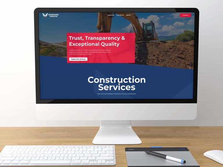 Featured image showcasing web design work for Atoskewin Industrial completed by Becker in Saskatoon