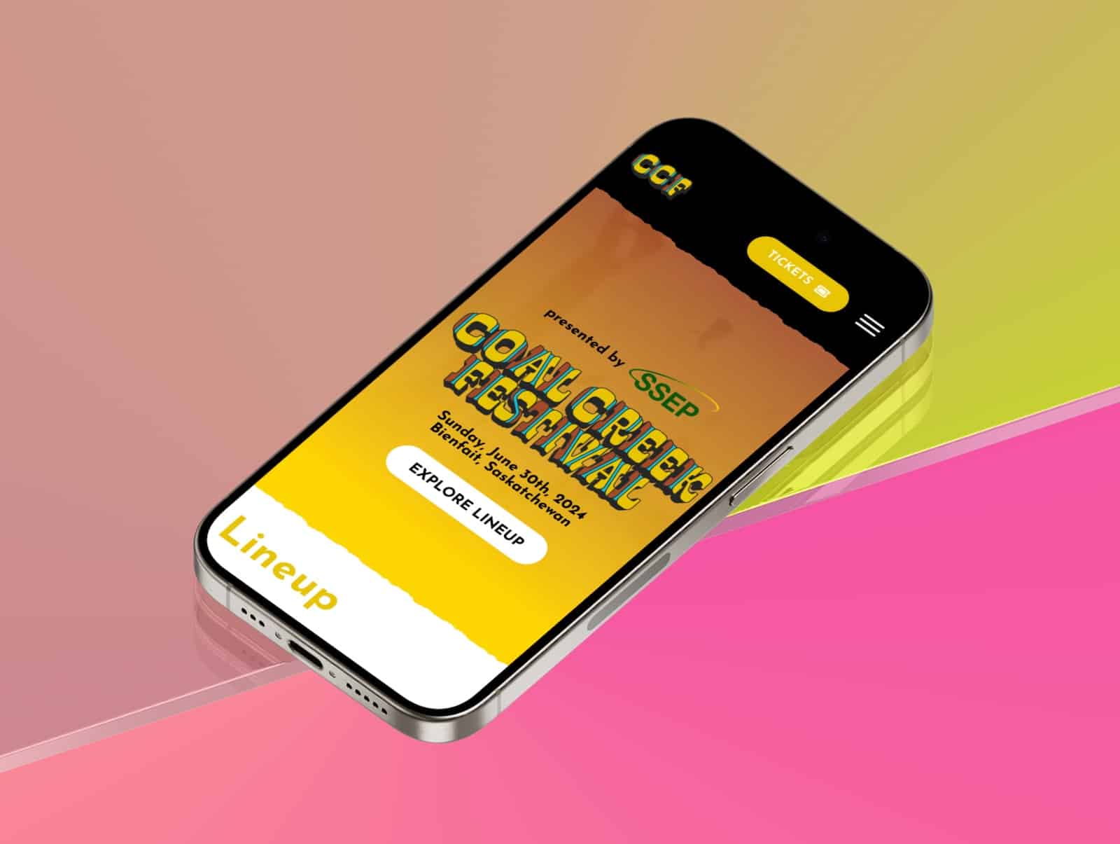 Image showcasing the Coal Creek Festival website