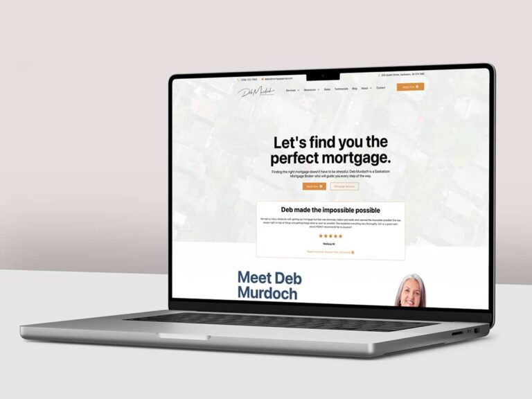 Featured image showcasing web design work for DM Mortgage Broker completed by Becker in Saskatoon