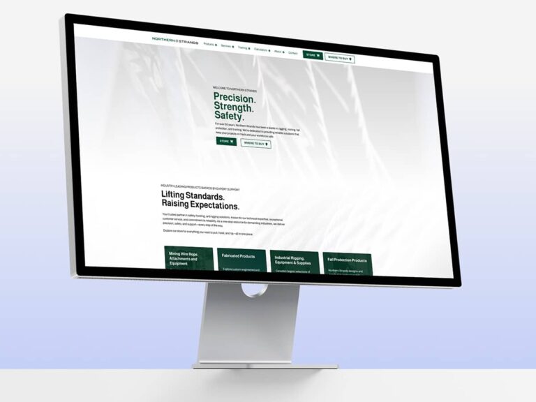 Featured image showcasing web design work for Northern Strands completed by Becker in Saskatoon