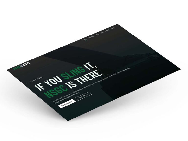 Featured image showcasing web design work for Northern Strands Group completed by Becker in Saskatoon