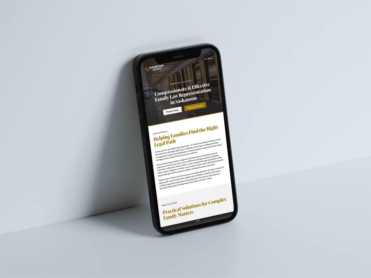 Image showcasing the Shewchuk Law website