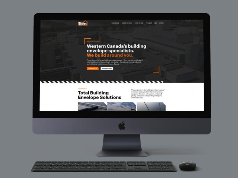 Featured image showcasing web design work for Thorpe completed by Becker in Saskatoon