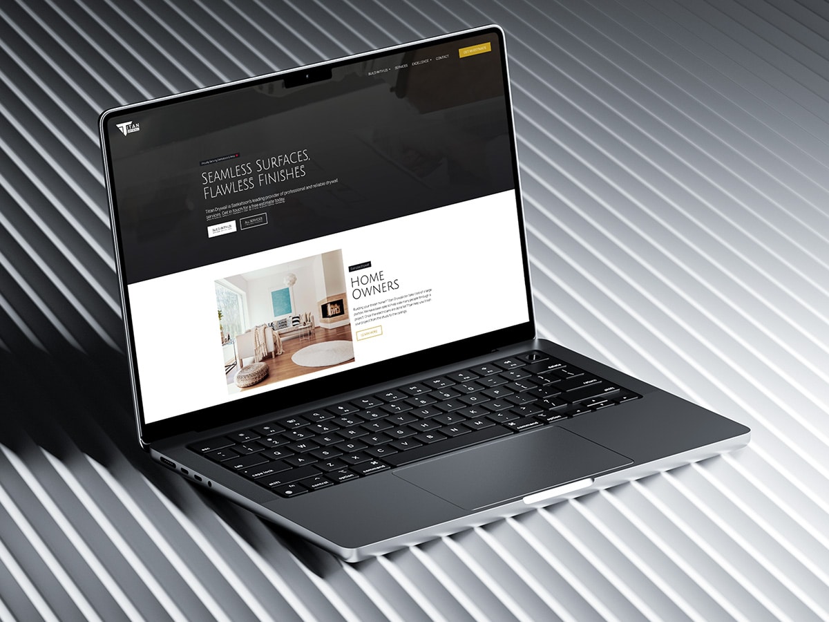 Image showcasing the Titan Drywall website