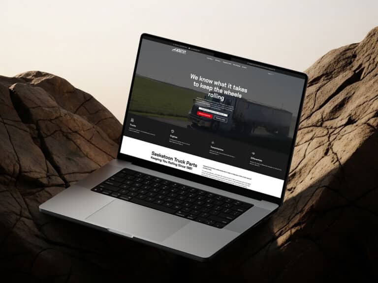 Featured image showcasing web design work for Saskatoon Truck Parts completed by Becker in Saskatoon