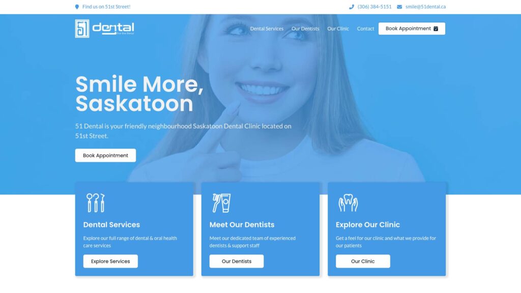51 Dental website by Becker Design