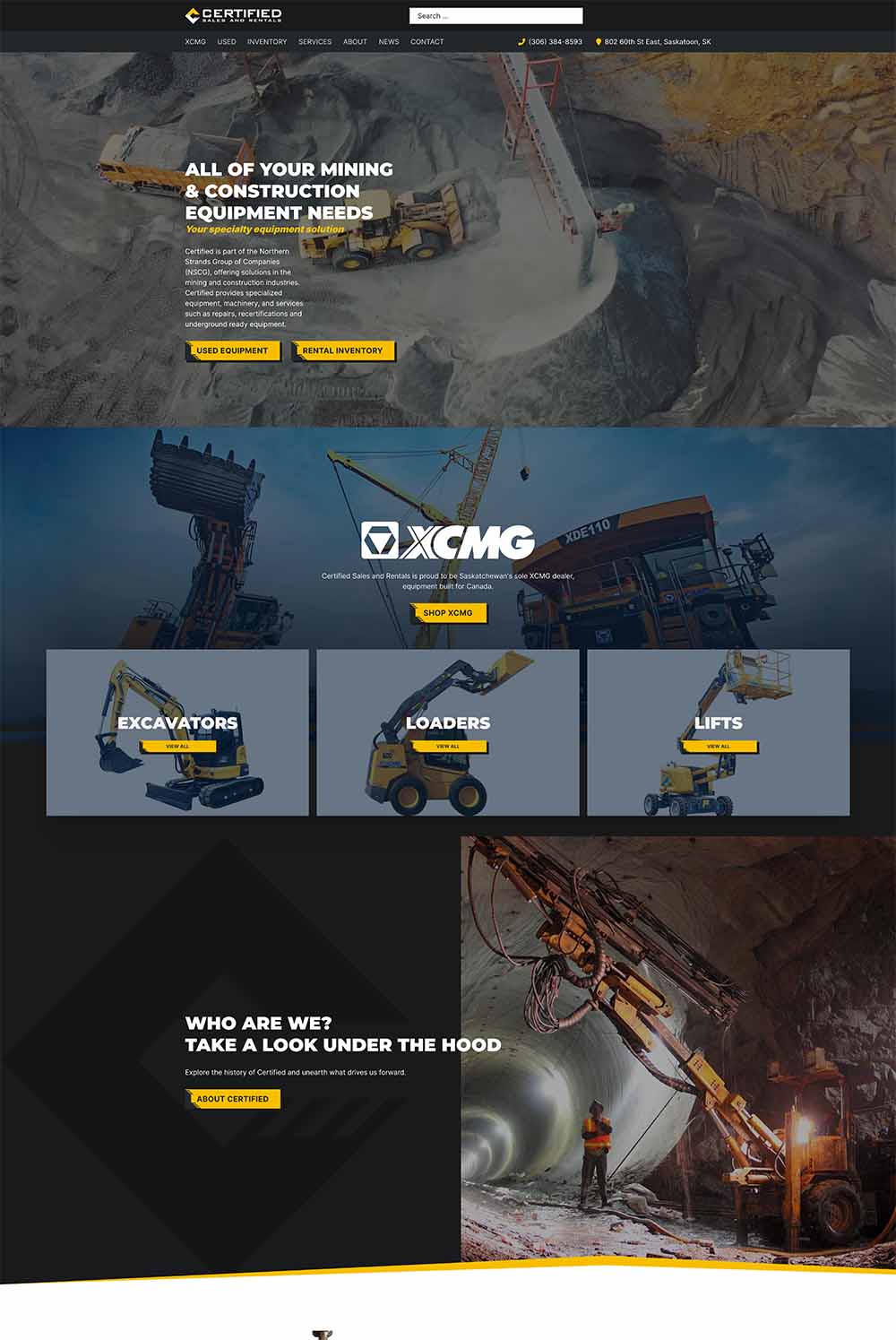 Full-page capture of the Certified Sales and Rentals website