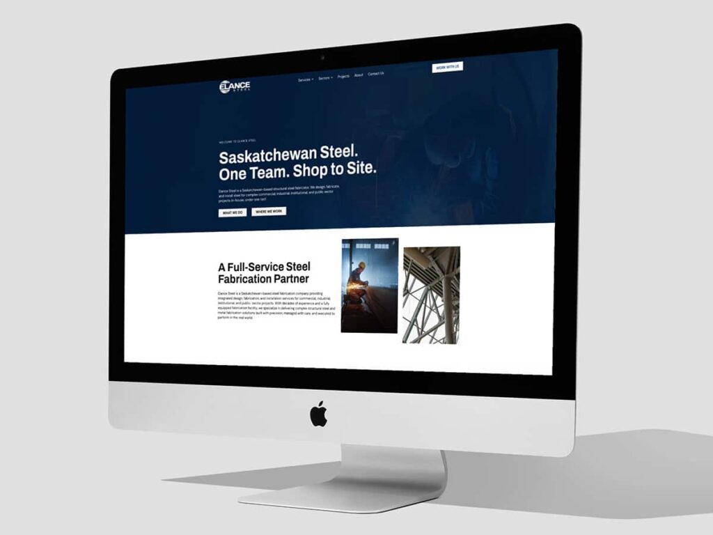 Elance Steel website by Becker Design