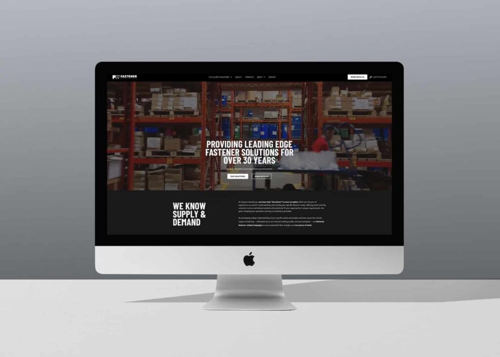 Fastener Warehouse website by Becker Design