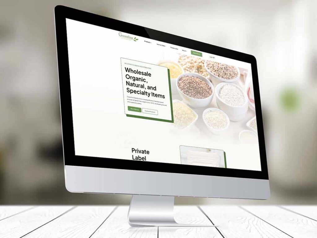 Greenline Distributors website by Becker Design