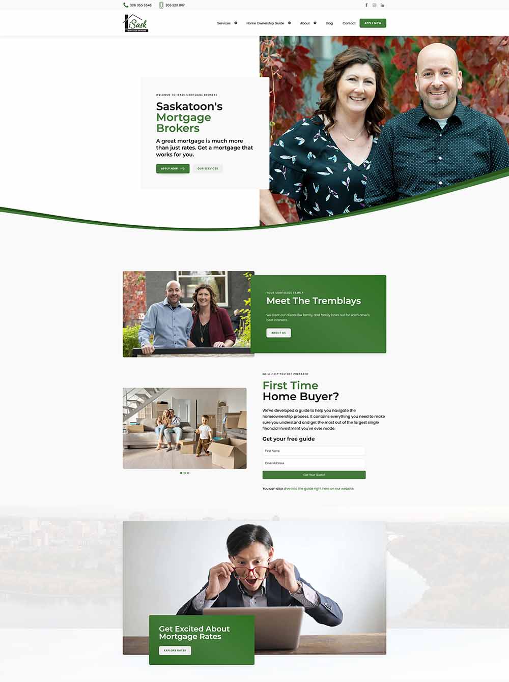 Full-page capture of the iSask Mortgage Brokers website