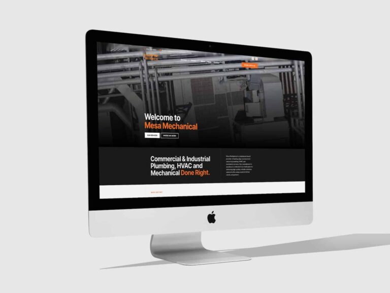 Mesa Mechanical website by Becker Design