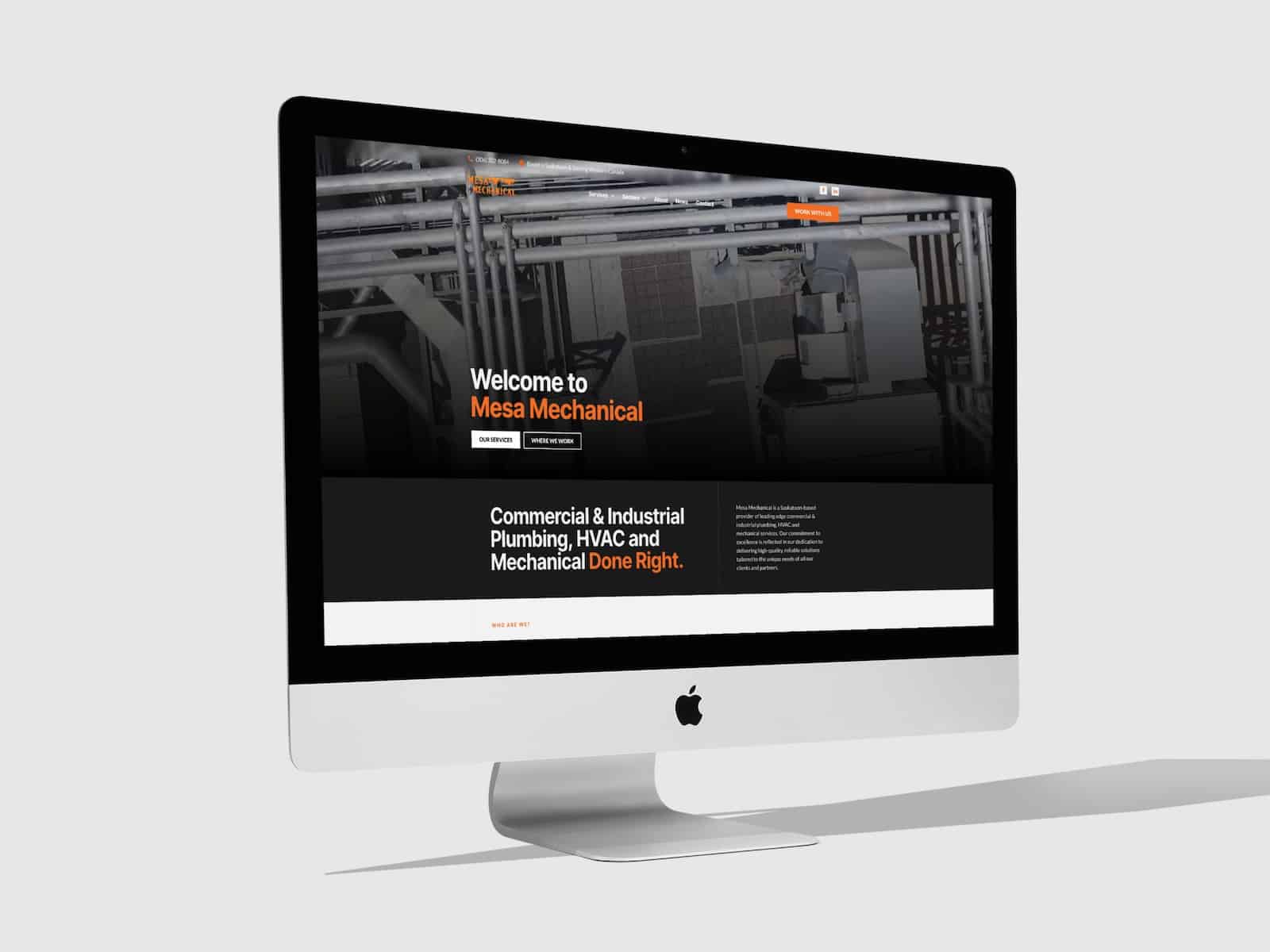 Full-page capture of the Mesa Mechanical website