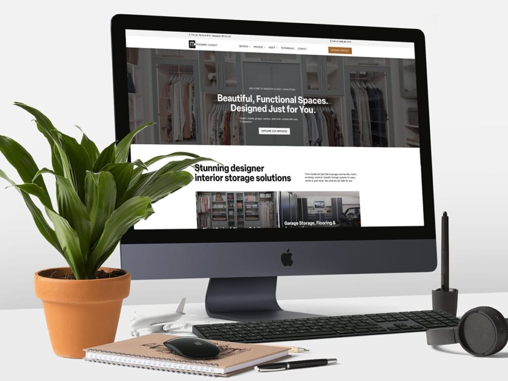 Modern Closet website by Becker Design