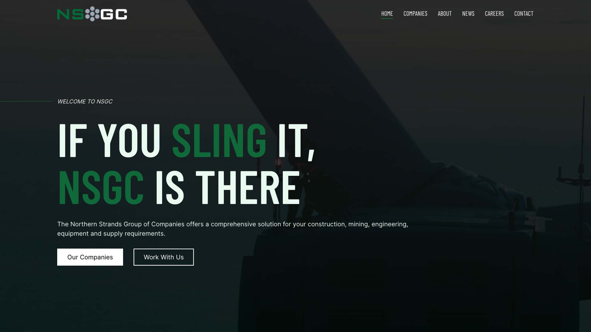 Full-page capture of the Northern Strands Group website