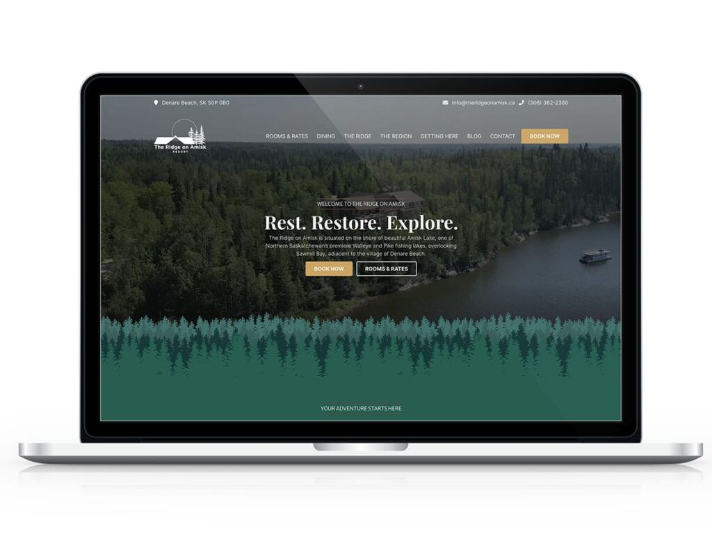 The Ridge on Amisk website by Becker Design