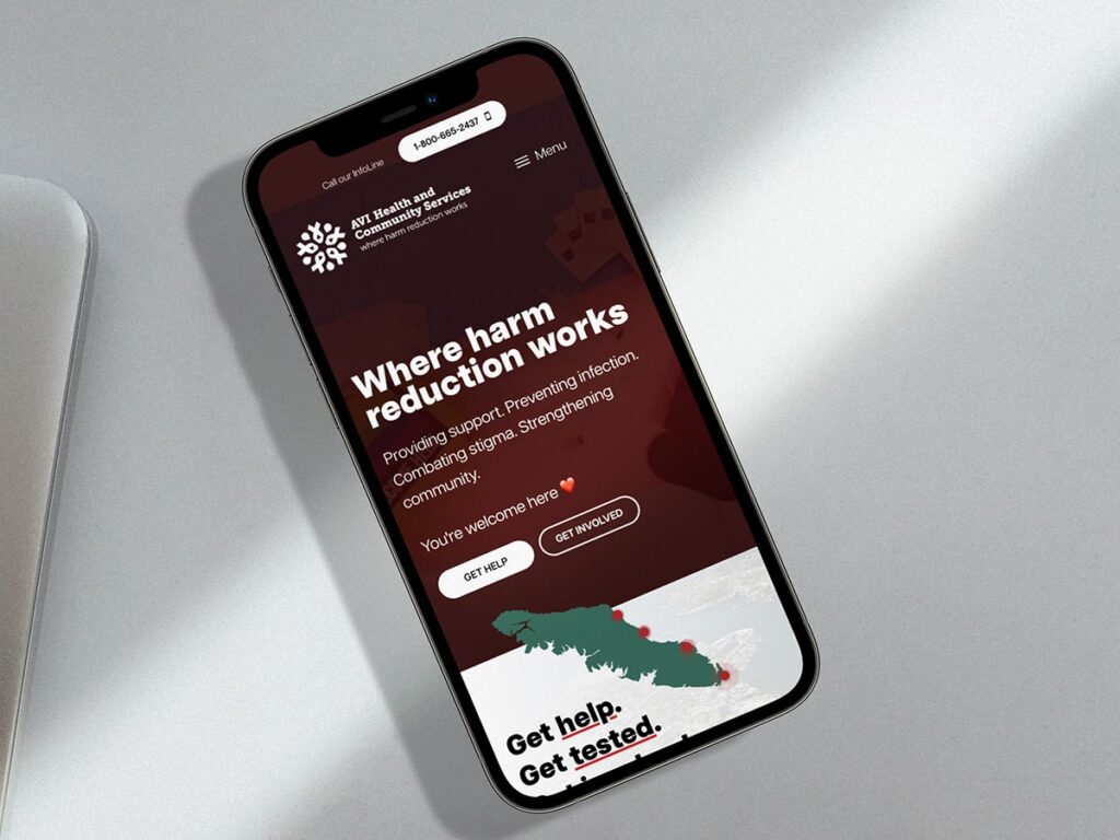 AVI Health & Community Services website by Becker Design