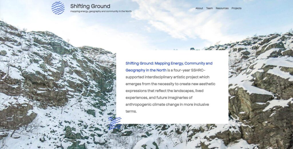 Shifting Ground website by Becker Design
