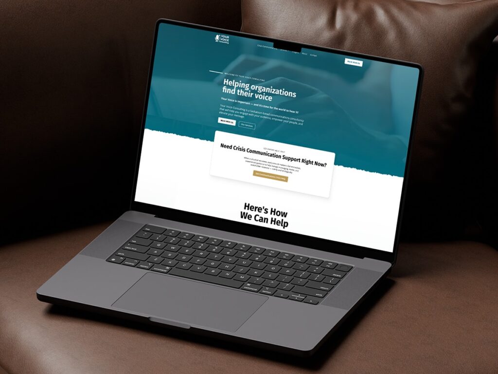 Your Voice Consulting website by Becker Design